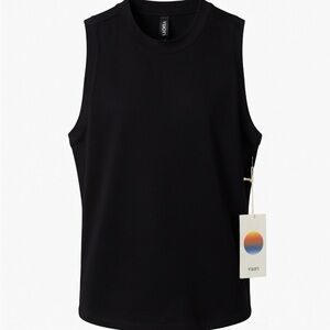 Vuori Halo Muscle Tank Solid Black Women’s Small NWT